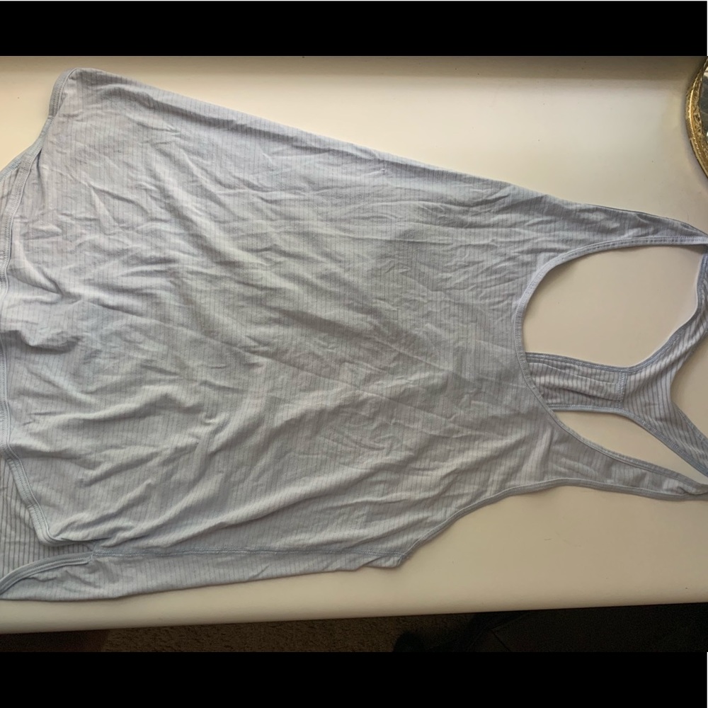 Lily lemon light blue workout tank